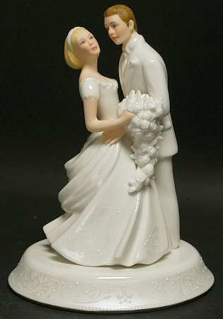 Lenox Opal Innocence Bride and Groom Cake Topper (Plain)
