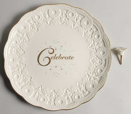 Lenox Celebration Collection Cake Plate & Cake Candleholder