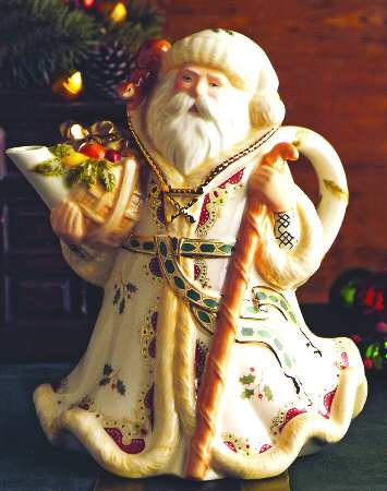 Lenox Woodland Santa Teapot & Lid