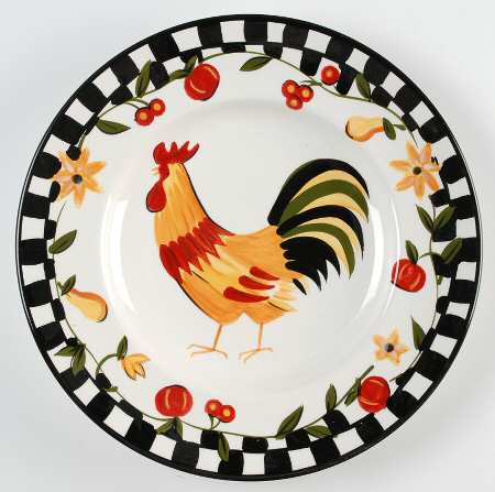 Rooster Checks by Lynn's China