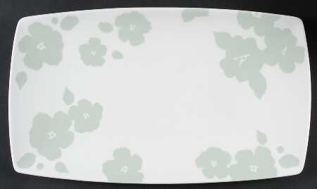Lenox Floral Silhouette Mint 16" Rectangular Serving Platter