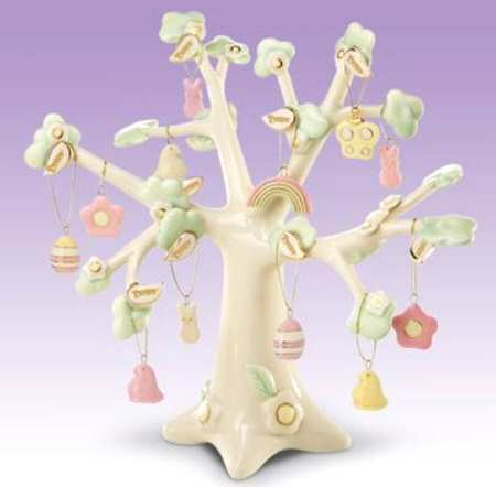 Lenox Peeps Ornament Tree W/12 Peep Ornaments
