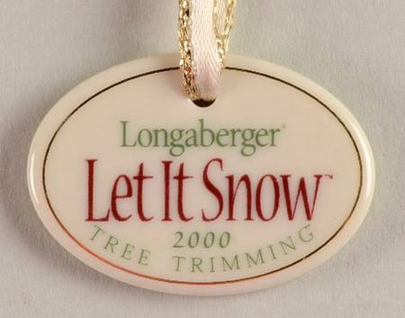 Longaberger Baskets Let It Snow Basket Charm