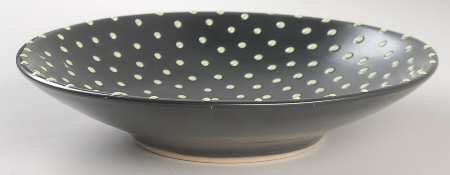 Dots on Rim (Pistachio on Black) by Luna Garcia