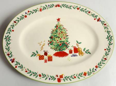 Lenox Holiday Inspirations & Illustrations 16" Oval Serving Platter