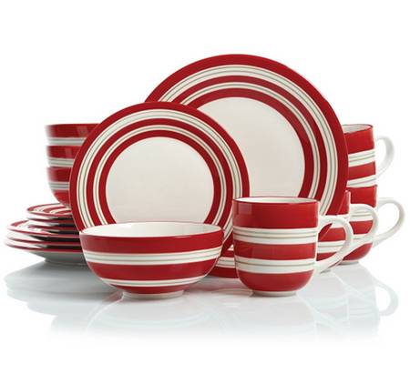 Sunset Stripes Red by Laurie Gates