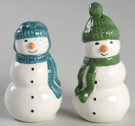 895171 Balsam Lane Dinnerware Snowman Salt & Pepper Set