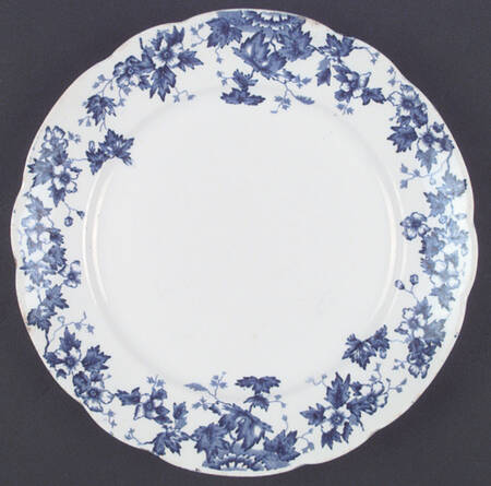 Oakland Blue (Scalloped, Gold Trim) by John Maddock & Sons