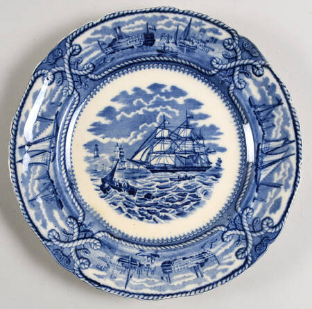 American Marine Blue (Scalloped) by Mason's