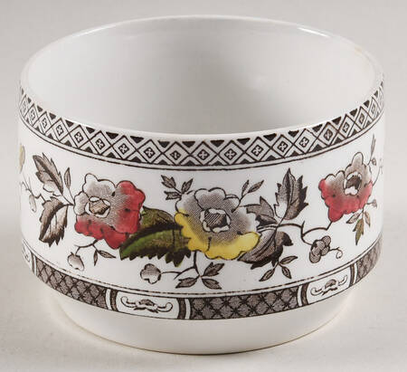 W R Midwinter Ltd Jacobean Brown Multicolor Open Sugar Bowl
