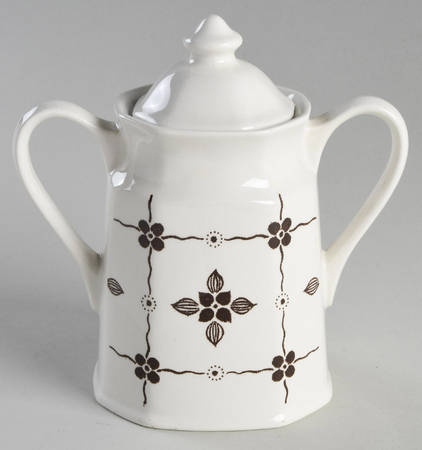 J & G Meakin Homespun Brown Sugar Bowl & Lid