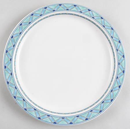 Mikasa Florenza Salad Plate - Ceramic, 8.5", Blue/Green/Yellow Floral Design, Discontinued Pattern