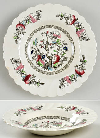 Myott Staffordshire Indian Tree No  No Green Border Cream Rim Soup Bowl