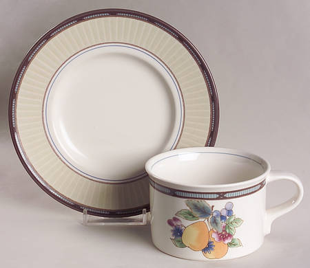 Mikasa Garden Blossom Flat Cup & Saucer Set