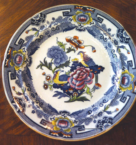 Blue Pheasants Blue Multicolor by Mason's