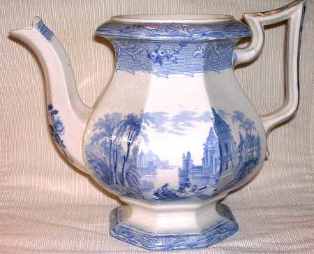 Rhine Scenery Blue by T J & J Mayer (England)