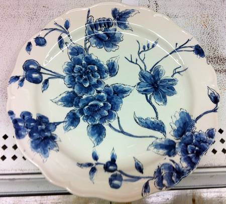 Blue Cream Floral by Maxcera Corp