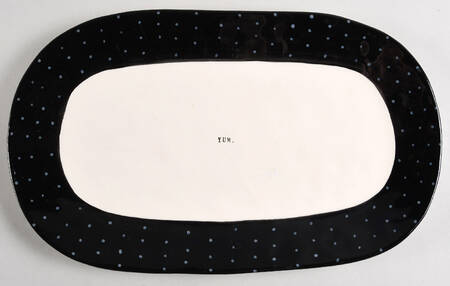 Polka Dot Band and Type Print by Magenta