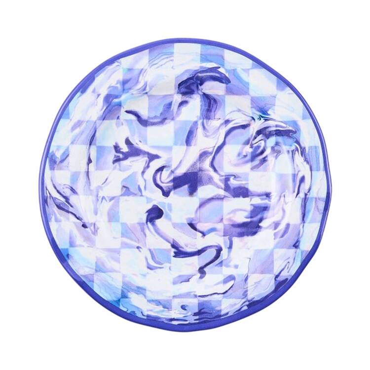 Blue Marble Check (Melamine) by MacKenzie-Childs