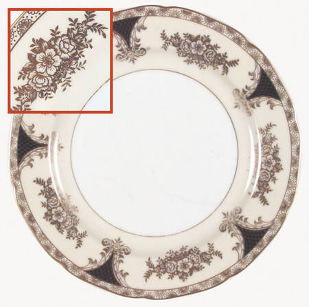 Kenwood (Black, Scalloped) by Noritake