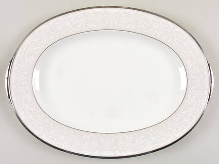 Noritake Silver Palace 14" Oval Serving Platter