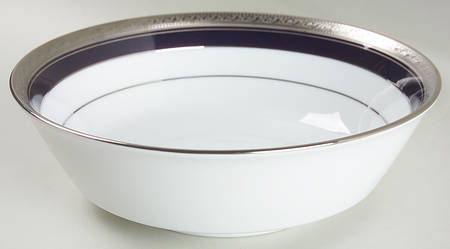 Noritake Crestwood Cobalt Platinum 9" Round Vegetable Bowl