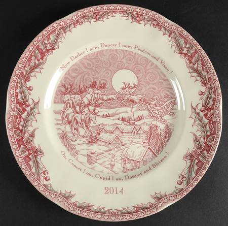 Noble Excellence Twas the Night Before Christmas 2014 Collector Plate