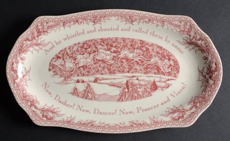 Noble Excellence Twas the Night Before Christmas Large Sandwich Tray