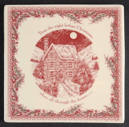Noble Excellence Twas the Night Before Christmas Square Trivet