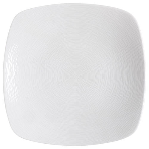 Noritake WoW Swirl (White on White) Square Dinner Plate