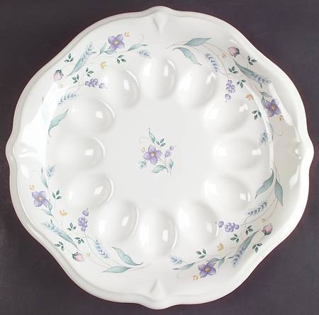 Pfaltzgraff April Sculpted Deviled Egg Plate