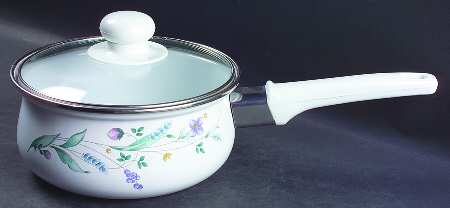 Pfaltzgraff April 1.0 Quart Metal Covered Saucepan