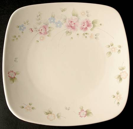 Pfaltzgraff Tea Rose Square Dinner Plate