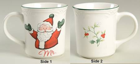 Pfaltzgraff Winterberry Mr Claus Mug