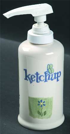 Pfaltzgraff Cloverhill Floral Ketchup Dispenser