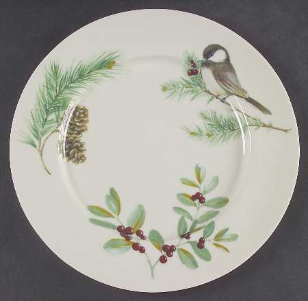 Pfaltzgraff Winterwood Green Melamine Dinner Plate