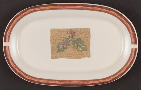 Pfaltzgraff Holiday Spice Oval Dessert Plate