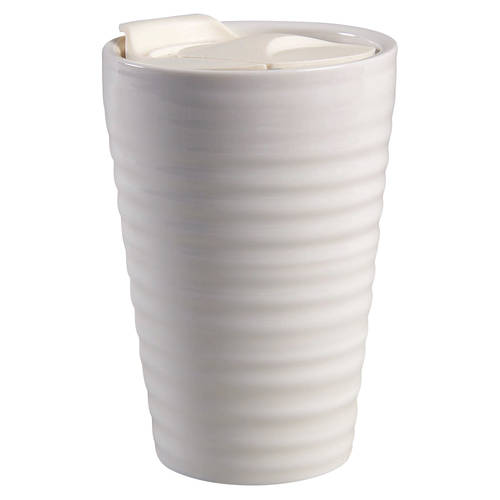 Portmeirion Sophie Conran White Travel Mug & Plastic Lid
