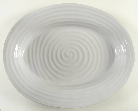Portmeirion Sophie Conran Grey 14" Oval Serving Platter