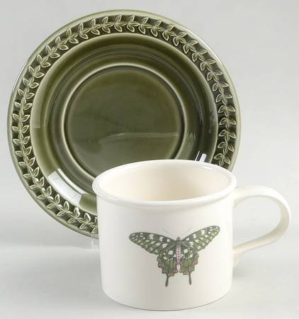 Portmeirion Botanic Garden Harmony Flat Cup & Saucer Set