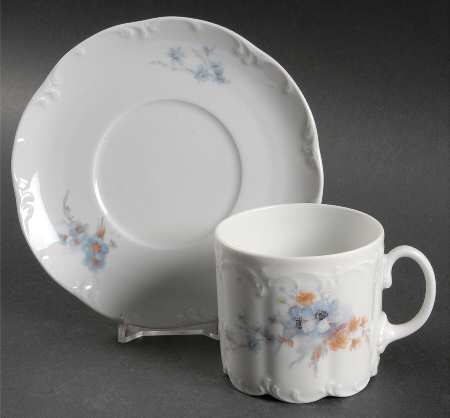 Rosenthal - Continental Belvedere (Monbijou Shape) Flat Cup & Saucer Set