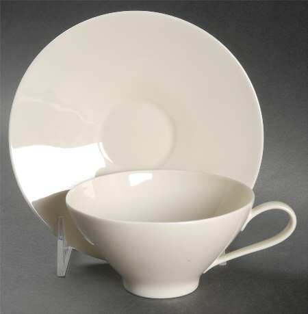 Rosenthal - Continental Bettina Ivory Flat Cup & Saucer Set