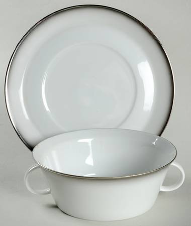 Rosenthal - Continental Evensong Flat Cream Soup Bowl & Saucer Set