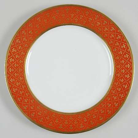 Fleur De Lis (Orange Red Border) by Rosenthal - Continental