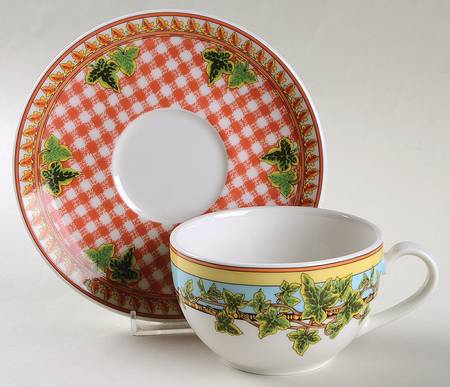 Rosenthal - Continental Ivy Leaves Passion FLat Cup & Saucer Set (R IVLP)