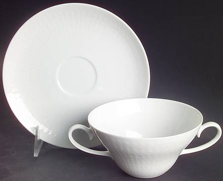 Rosenthal - Continental Romance (All White) Cream Soup Bowl & Saucer Set