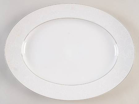 Rosenthal - Continental White Velvet (No Trim) 12" Oval Serving Platter