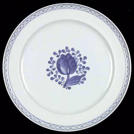 Tranquebar Blue (Rim, Narrow Lattice Band) by Royal Copenhagen