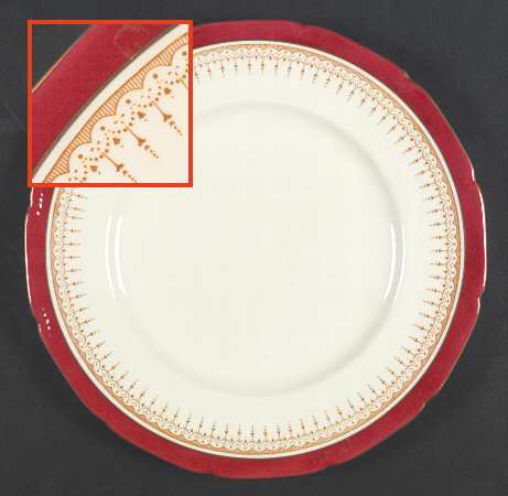 Duke of York Maroon (V1681, Scalloped) by Royal Doulton