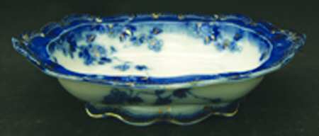 Ridgway Ridgways Lugano Flow Blue 11 Oval Vegetable Bowl